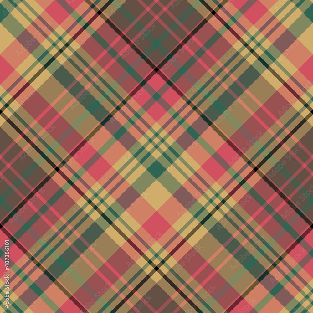 Seamless pattern in brown, beige, pink, green and black colors for plaid, fabric, textile, clothes, tablecloth and other things. Vector image. 2 Seamless pattern in brown, beige, pink, green and black colors for plaid, fabric, textile, clothes, tablecloth and other things. Vector image. 2