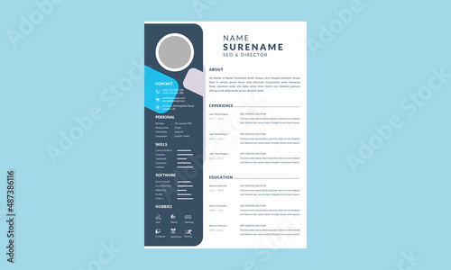 Elegant resume layout template