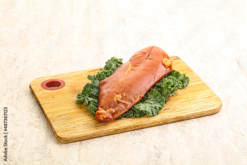 Smoked chicken breast for snack Smoked chicken breast for snack