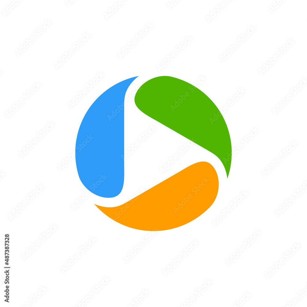 Circle Play Logo can be use for icon, sign, logo and etc Circle Play Logo can be use for icon, sign, logo and etc