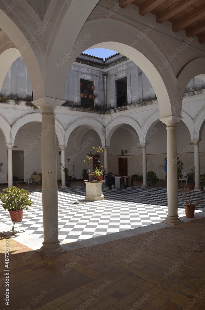 Typical Andalusian patio with beautiful floor and views