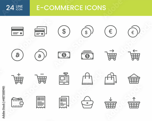 Outline icons about ecommerce (ID: 487388940)