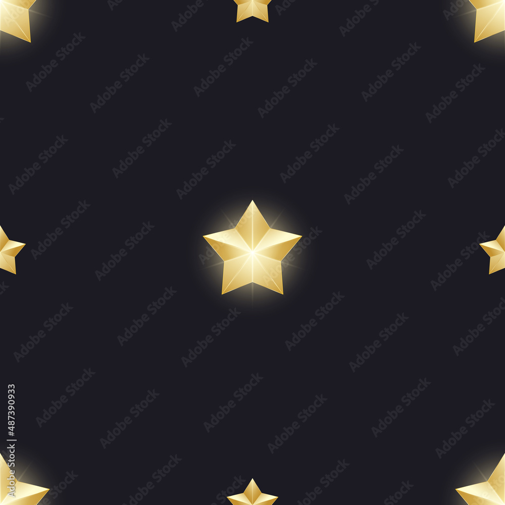 Seamless pattern of shining vector stars. Repeating gradient gold shapes background. Seamless pattern of shining vector stars. Repeating gradient gold shapes background.