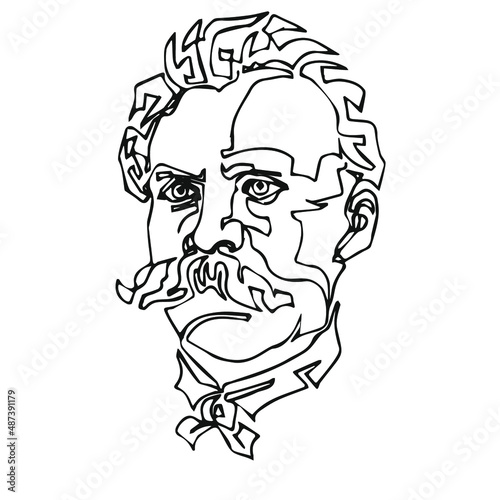 portrait of Nietzsche photo