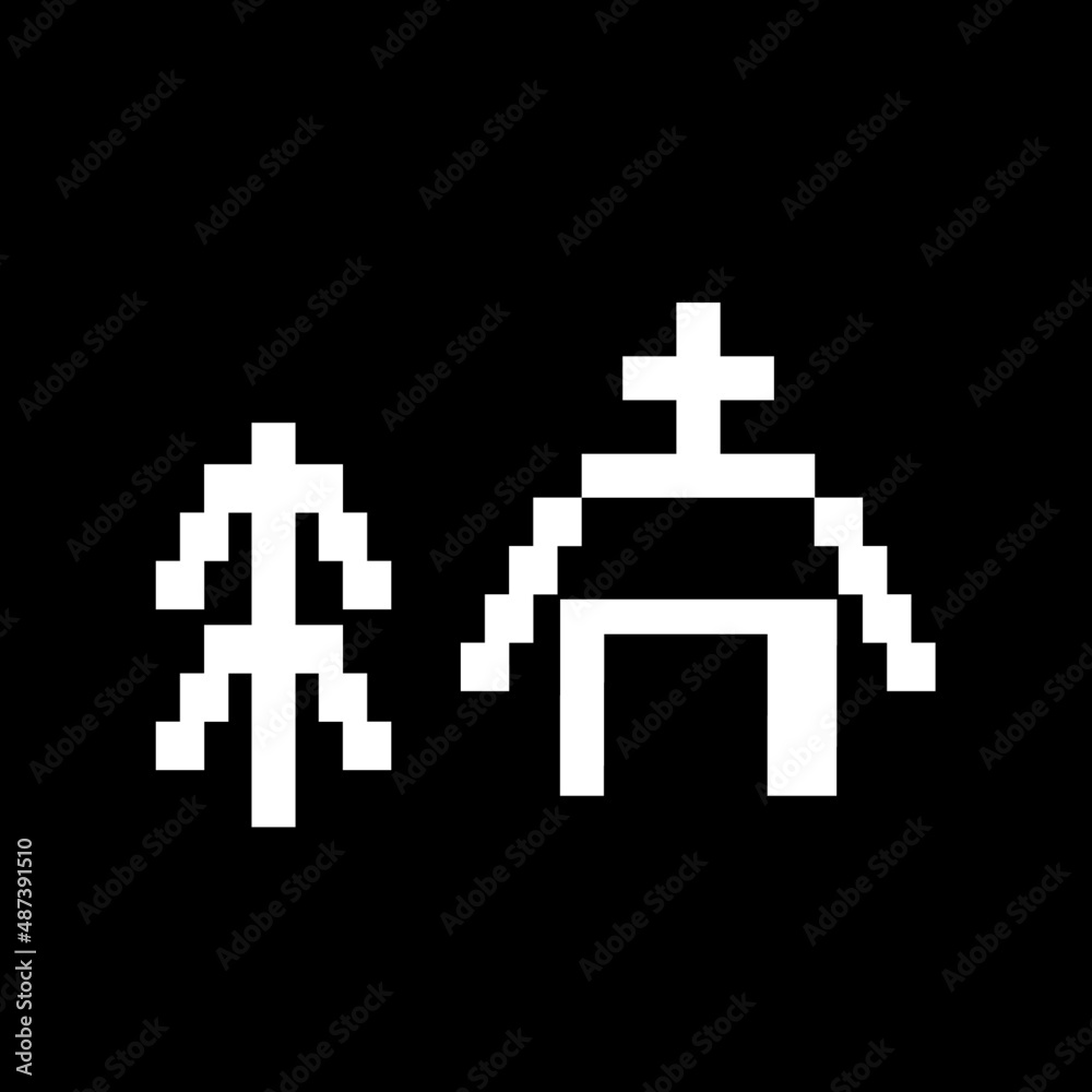 Obraz premium pixel icon