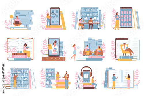 Online Library Flat Set