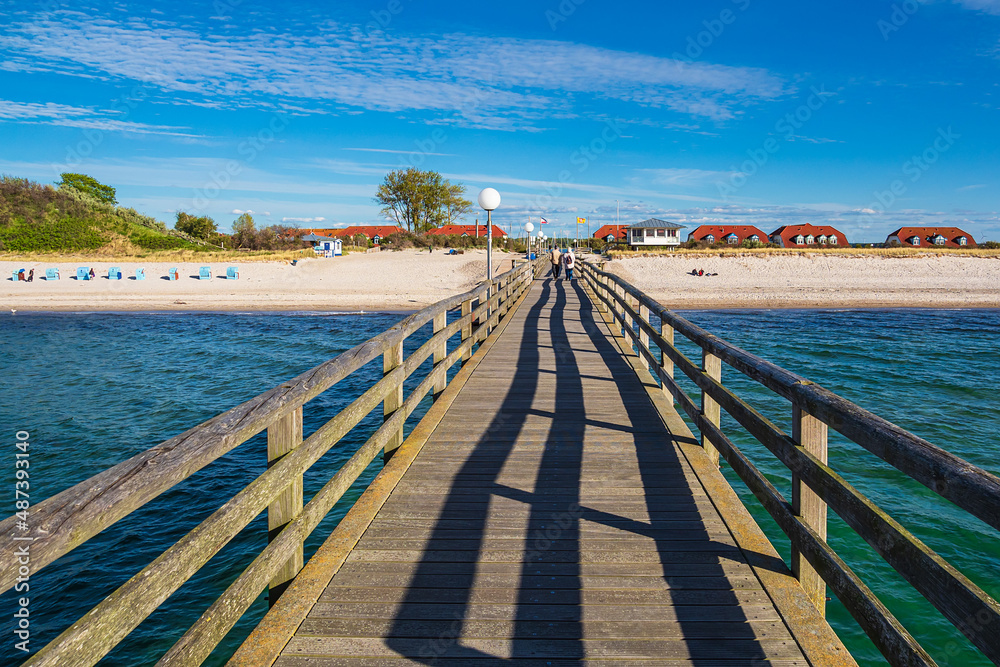 Obraz premium Seebrücke an der Ostseeküste in Rerik