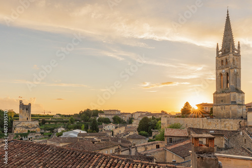 Sunset in Saint Emilion, France Fototapet