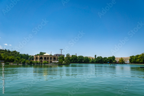 El Golu park in Tabriz, East Azerbaijan province, Iran. El Golu park is a popular park for the locals and visitors in Tabriz.