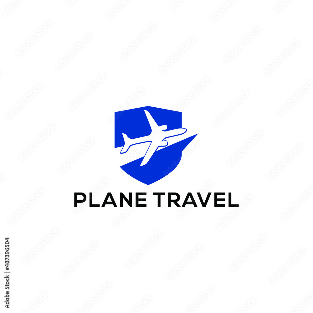 Plane Logo Design Concept Vector