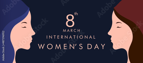 Flat illustration background for 8 march international