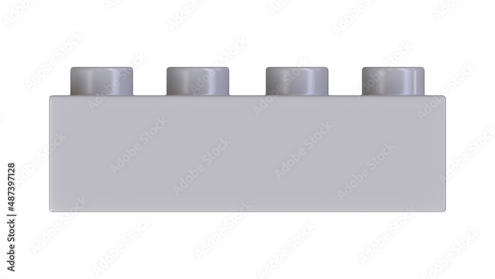 8K Ultra HD Front View of Grey Plastic blocks Toy Brick Isolated on a White Background. Children Building Block. High Quality 3D Rendering with a Work Path, 7680x4320 8K Ultra HD Front View of Grey Plastic blocks Toy Brick Isolated on a White Background. Children Building Block. High Quality 3D Rendering with a Work Path, 7680x4320