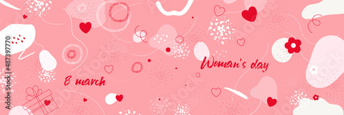 Women's day 8 March background concept. 8 march background for promotion. sale offer, web page card. Women's day abstract texture pattern background for social media and email marketing.  