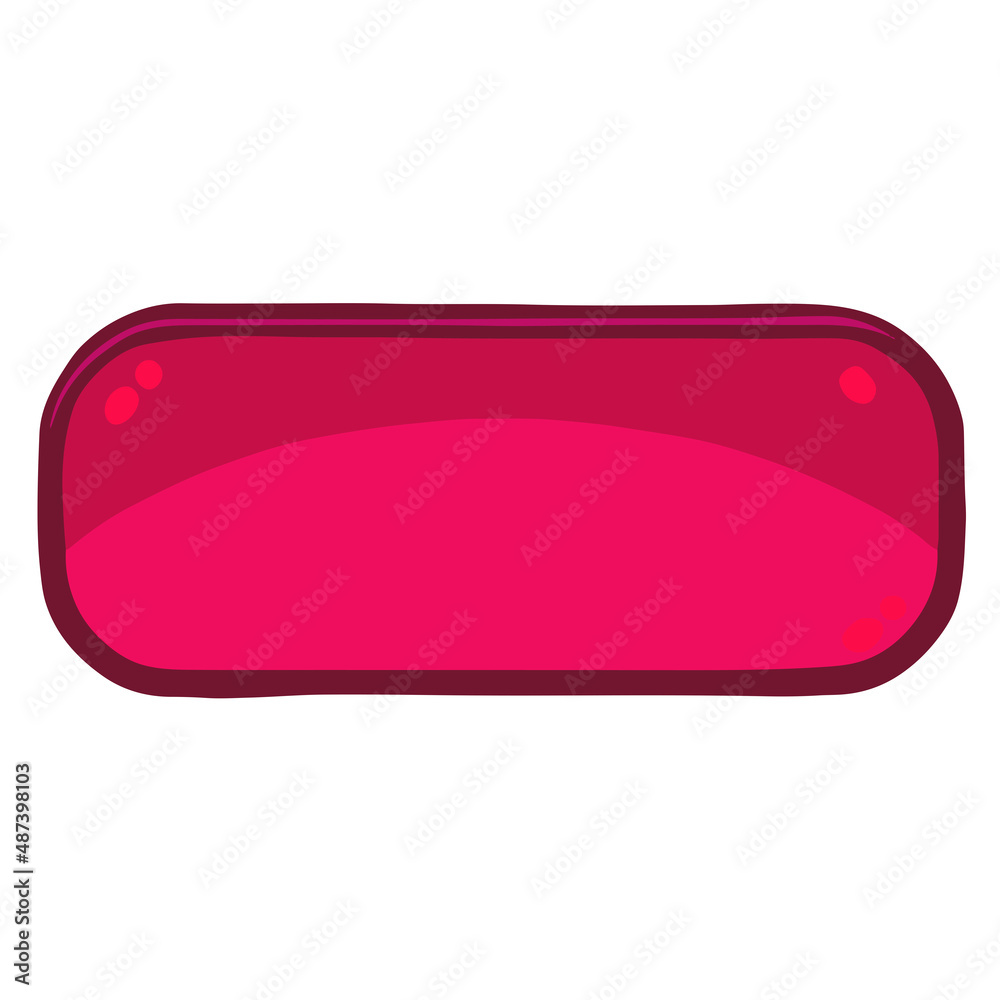 Elongated rectangular pink button for a game or website Elongated rectangular pink button for a game or website