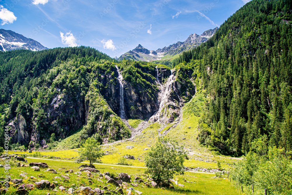 Beautiful landscape in Habachtal in Salzburger Land in the Austrian Alps