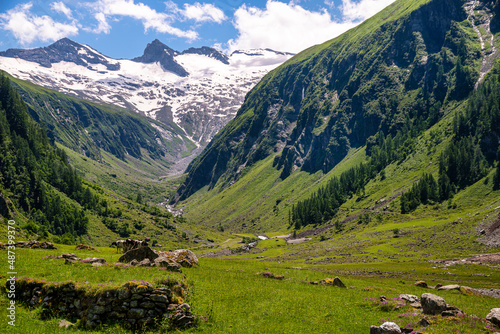 Beautiful landscape in Habachtal in Salzburger Land in the Austrian Alps. Well know because of its emeralds site.