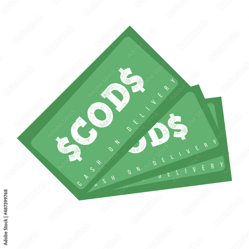 Cash on delivery, COD business payment rubber stamp Cash on delivery, COD business payment rubber stamp