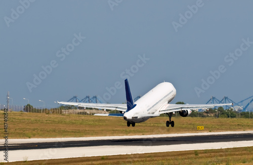Civil Aircraft lands at Malta Airport