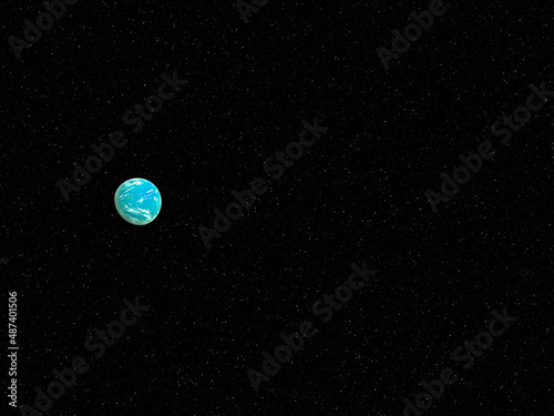 An Alien Earth Like Planet in Space photo