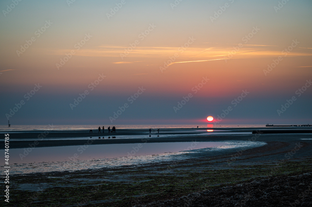 Fototapeta premium The sea in winter in Grado. Friuli