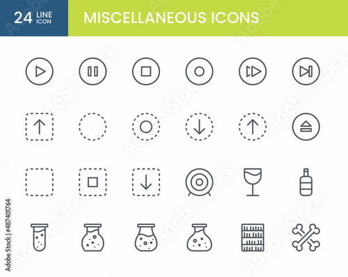 Line icons about miscellaneous (ID: 487401764)