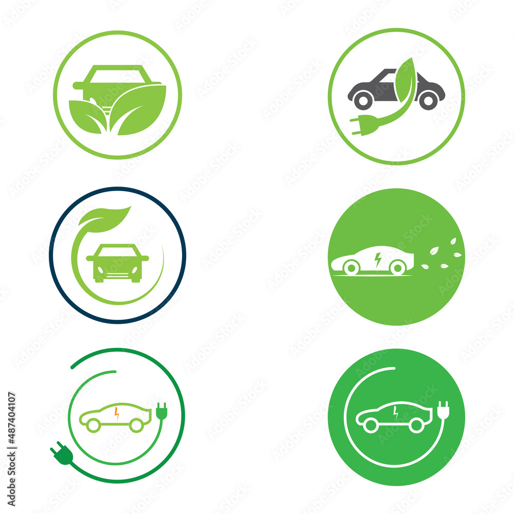 eco car and electric green car technology,icon logo vector design template. eco car and electric green car technology,icon logo vector design template.