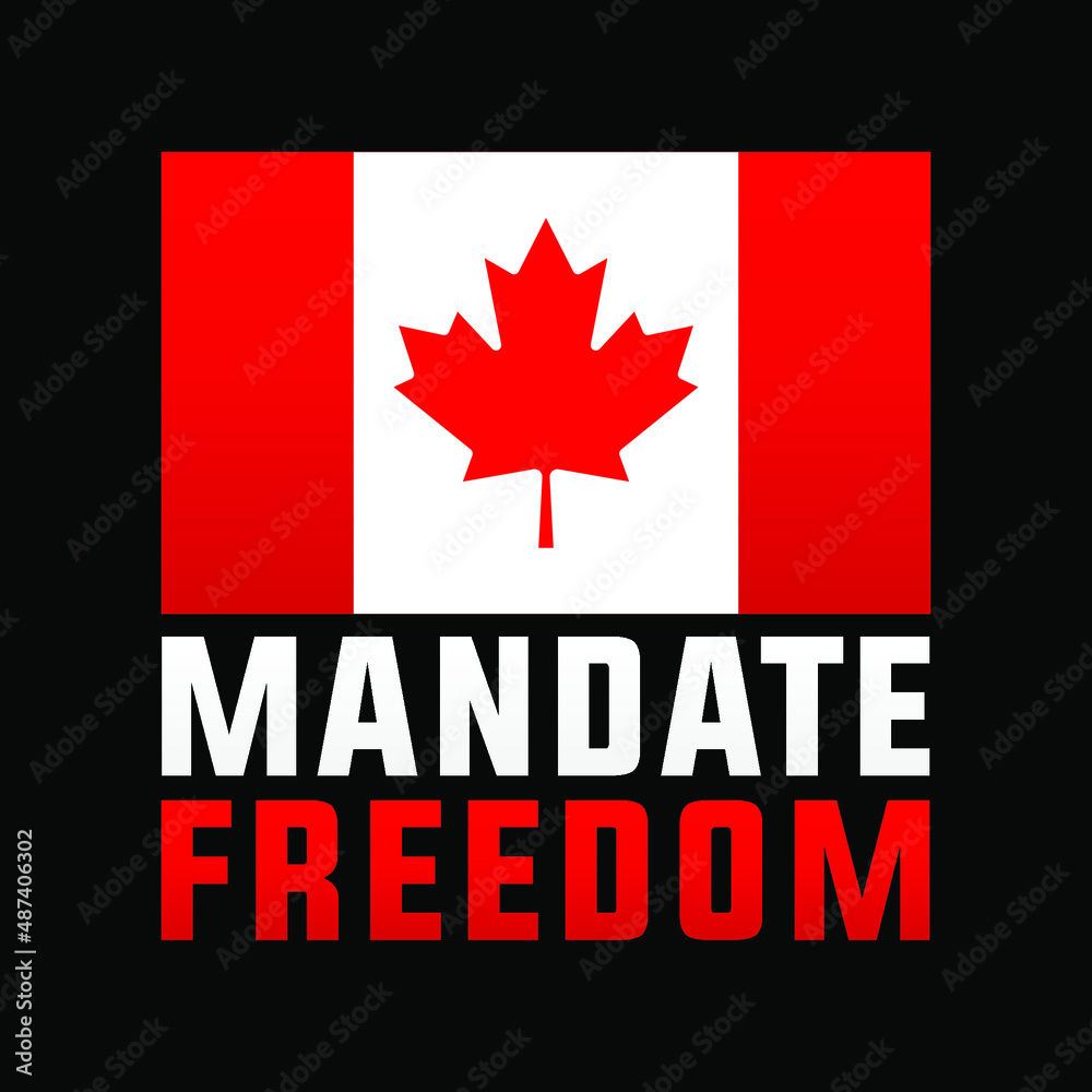 Freedom convoy canada 2022, fight for freedom, end all mandates canadian truckers convoy modernc reative banner sign, design concept, social media post with truck icon on a red canadian background Freedom convoy canada 2022, fight for freedom, end all mandates canadian truckers convoy modernc reative banner sign, design concept, social media post with truck icon on a red canadian background