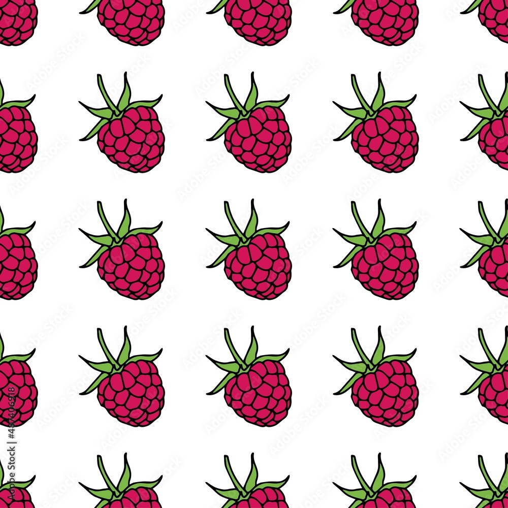 raspberries seamless pattern. Vector illustration raspberries seamless pattern. Vector illustration