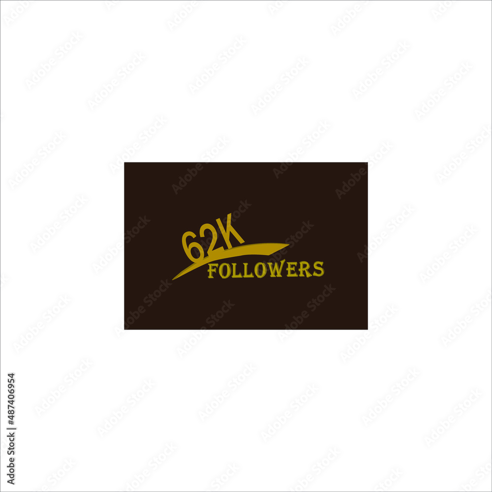 62k follower yellow brownish banner and vector art illustration 62k follower yellow brownish banner and vector art illustration