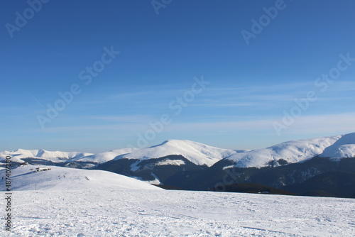 Beautiful view of the snowy mountains © Anca