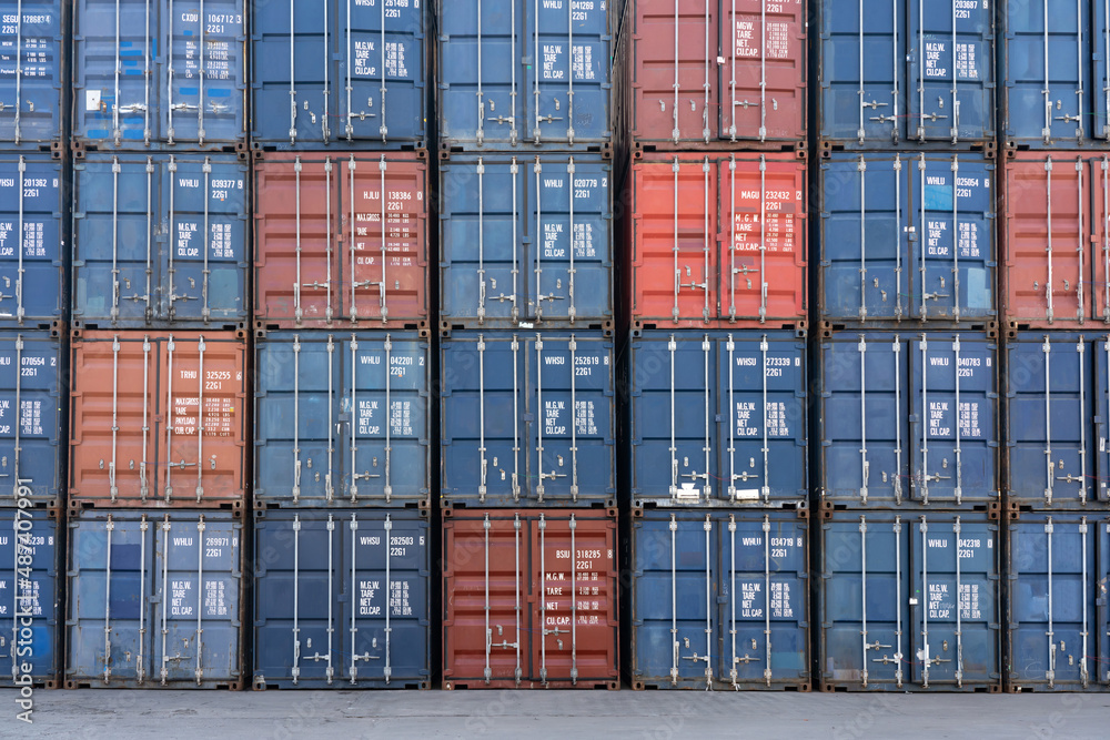 Fototapeta premium Stack of Containers at a Port