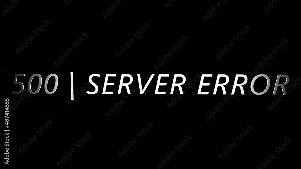 HTTP Status code on a laptop screen - 500, Internal Server Error. 3d illustration HTTP Status code on a laptop screen - 500, Internal Server Error. 3d illustration