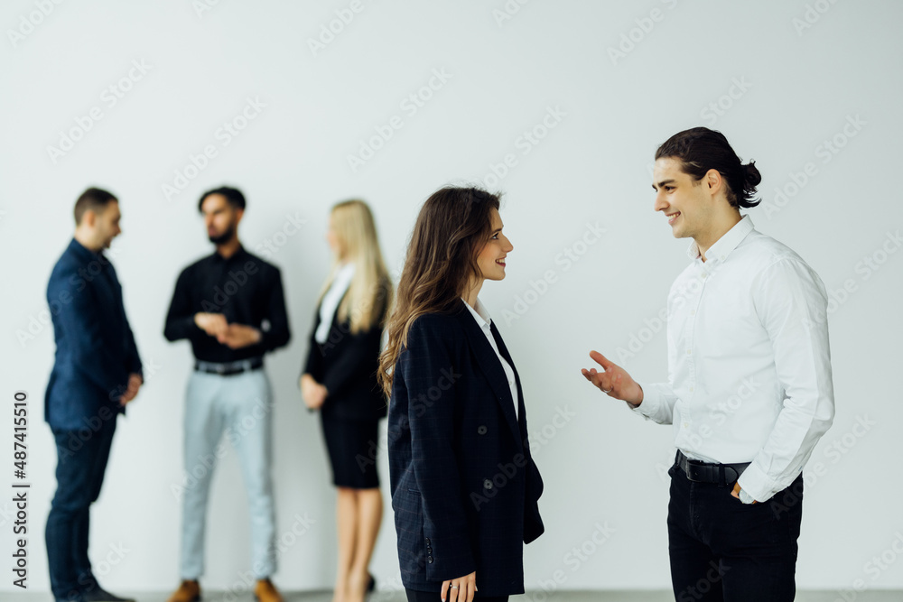 Business group meeting discussion strategy working concept in front of collefues Business group meeting discussion strategy working concept in front of collefues