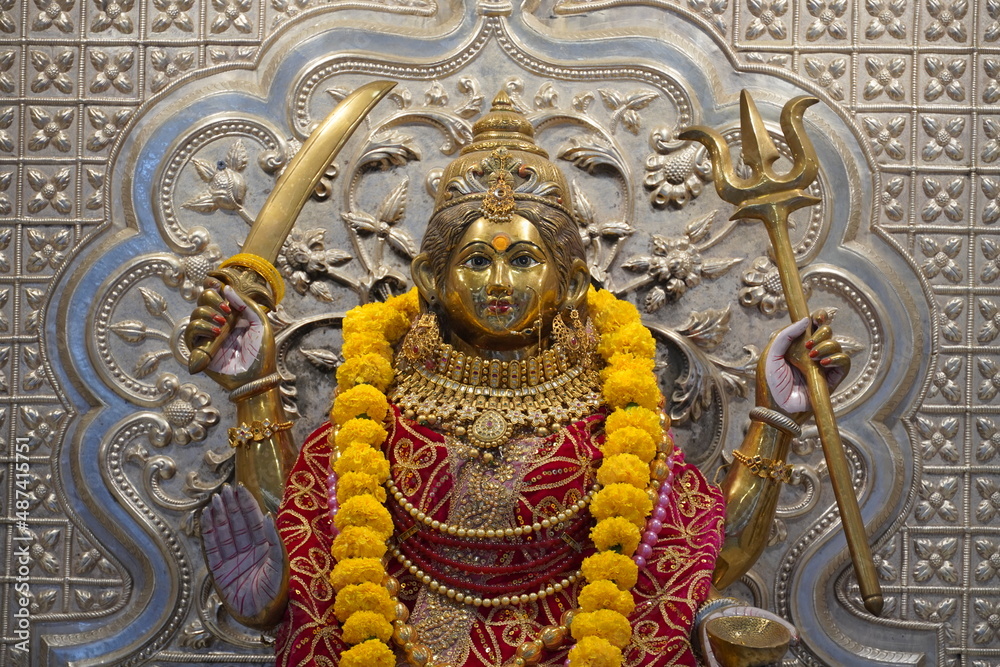 Fototapeta premium Skandmata navratri mata statue in mandir