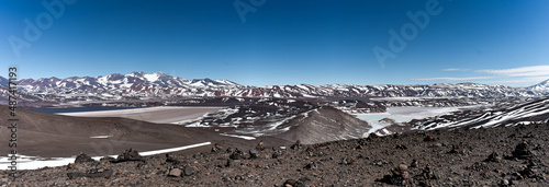 Observing the magnificent volcanic complex of mountains in the Atacama Desert region. Among them the extinct volcano Monte Pissis (6792 m). The complex is among the highest in the world. photo