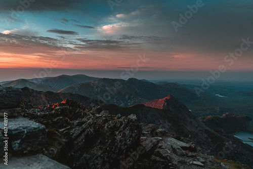Snowdon Peak at Sunset
