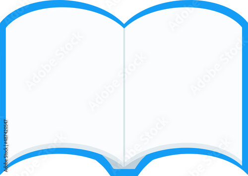 Illustration of a blue book frame