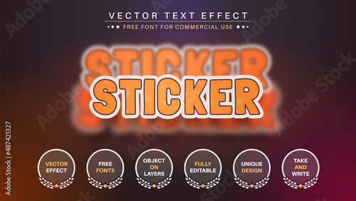 Grunge Sticker - Editable Text Effect, Font Style