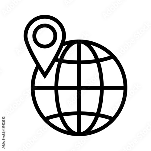 International sign. Outline or linear icon photo