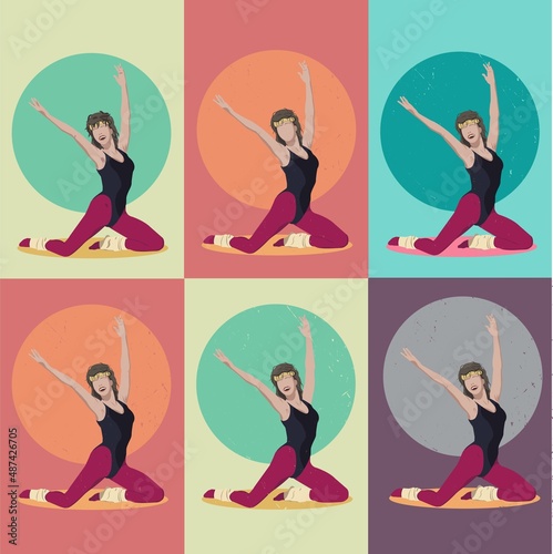 Retro poster, 80s, aerobic