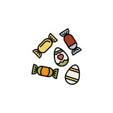 egg, candy, sweets, easter line colored icon. Signs and symbols can be used for web, logo, mobile app, UI, UX