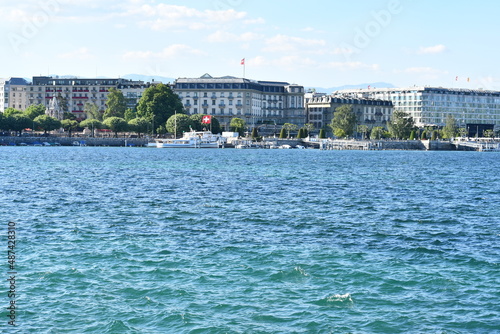 europa, arquitectura, suiza, ginebra, paisajes, lago