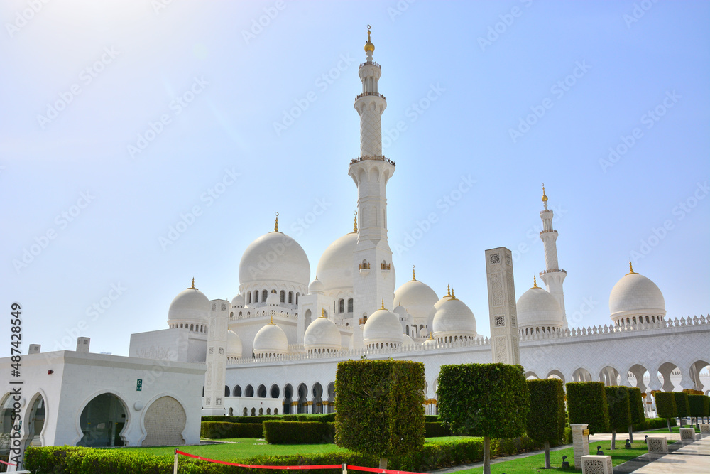 Sheikh Zayed Grand Mosque, world's largest mosque located in Abu Dhabi, in United Arab Emirates