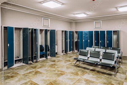 locker room in the gym. men's and women's locker room
