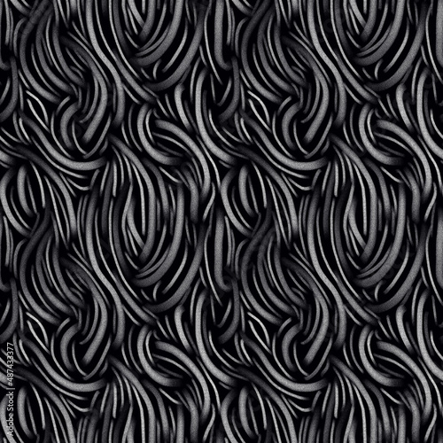 Seamless geometric pattern. Hand-drawn black and white ornament. Strokes, lines, strokes, stripes.Design of background, interior, wallpaper, textiles, fabric, packaging, wrappers. 