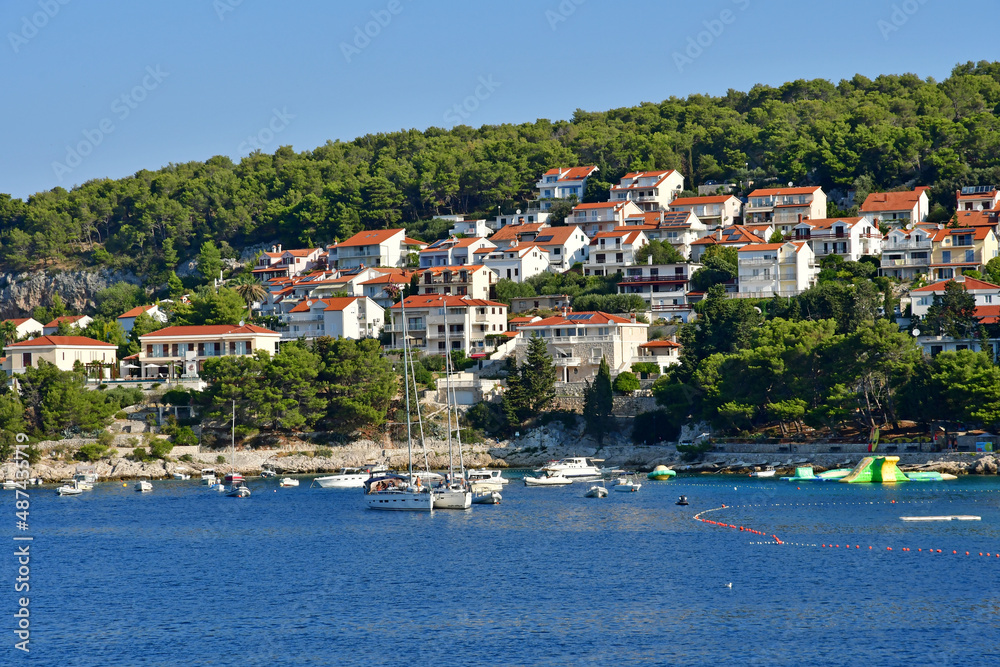 Hvar, Croatia - september 5 2021 : picturesque city in summer