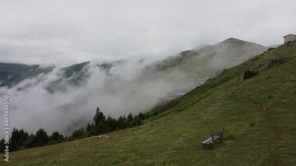 Aerial View of Gito Highland Over The Clouds , Nature Background Aerial View of Gito Highland Over The Clouds , Nature Background