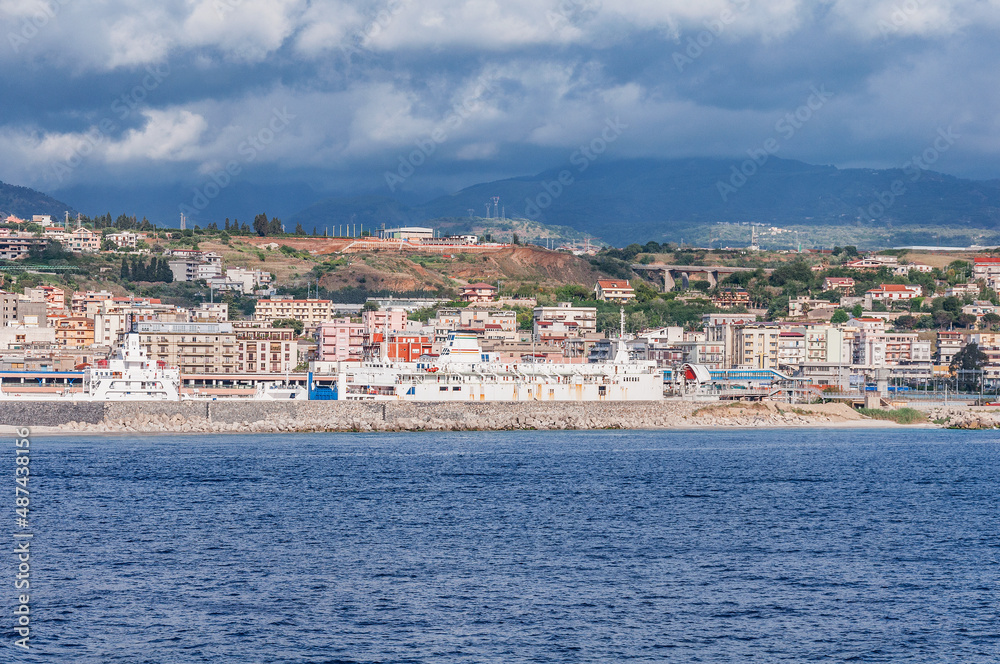 View of port in Reggio di Calabria.