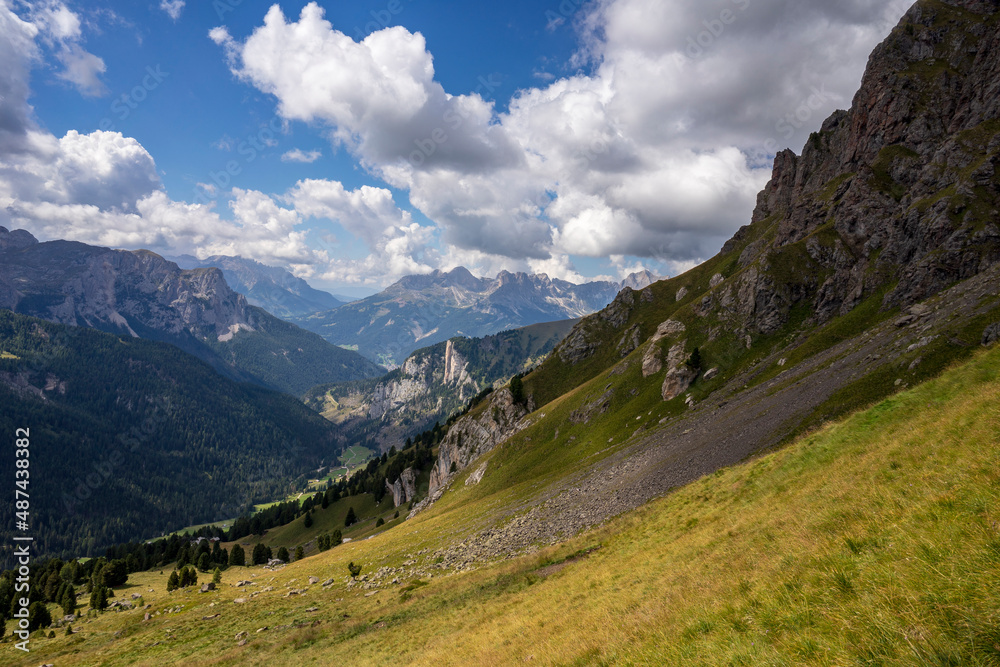 Mountain landscape of Val San Nicolo. Dolomites. Italy. Mountain landscape of Val San Nicolo. Dolomites. Italy.