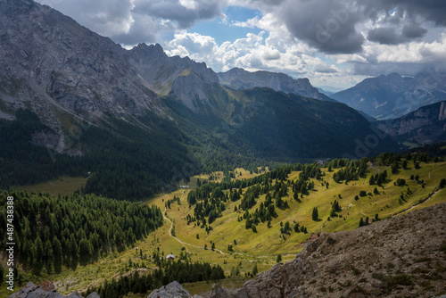 Mountain landscape of Val San Nicolo. Dolomites. Italy. © Jacek Jacobi